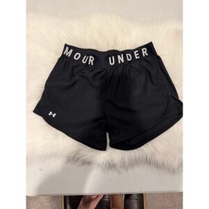 Under Armour Women’s Shorts Medium Black Athletic Running Logo Waistband